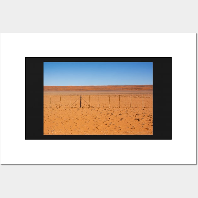 Fence across the desert. Wall Art by sma1050